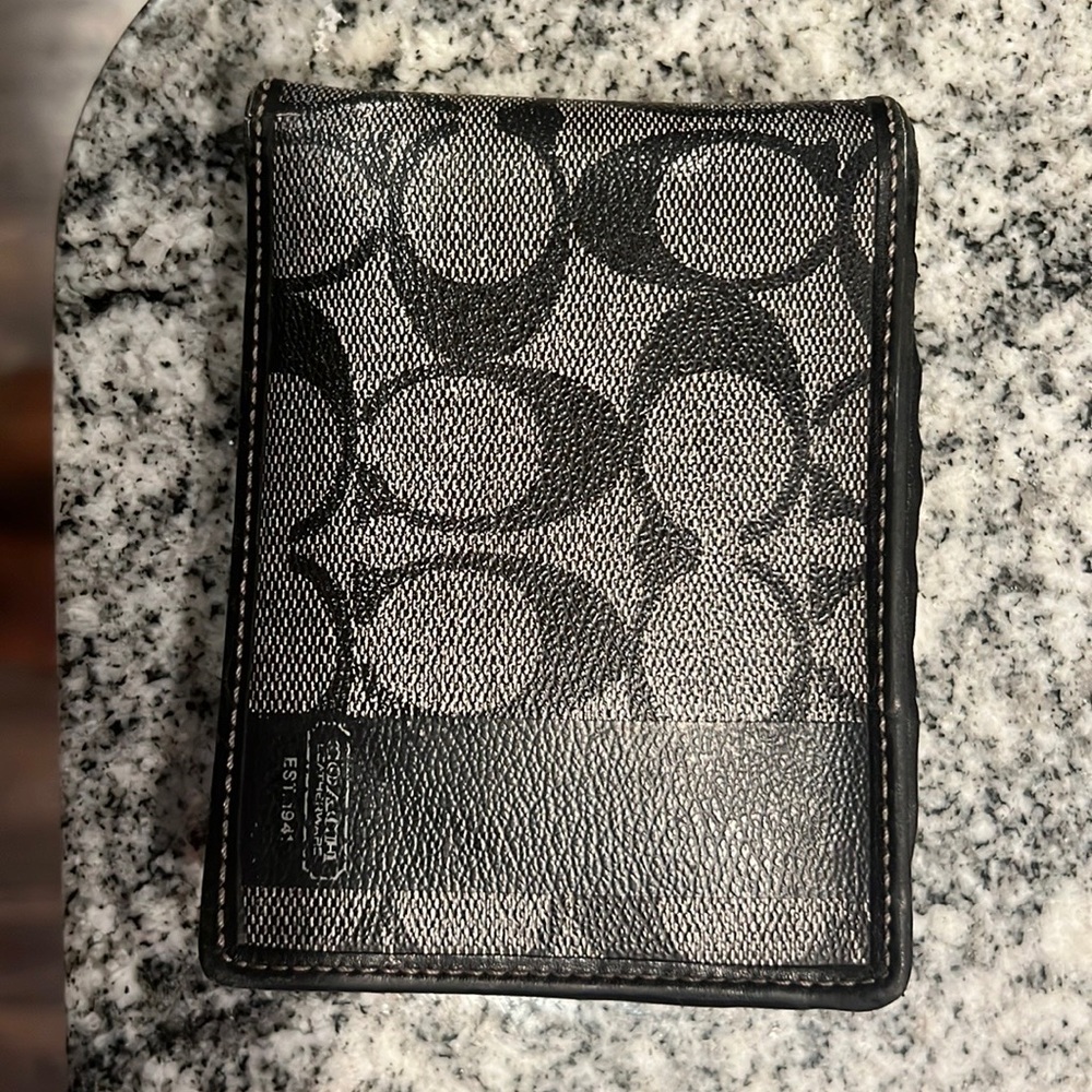 Black and grey Coach Wallet